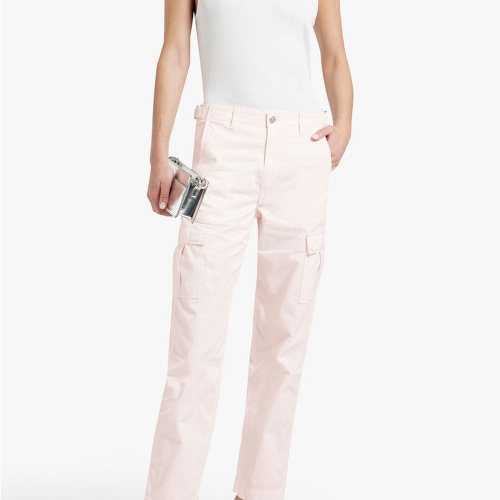 EB Denim High Rise Pink Cargo Jeans